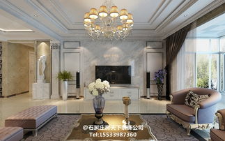 盛邦大都会三居室139㎡简欧风格装修效果图 石家庄房天下装饰公司